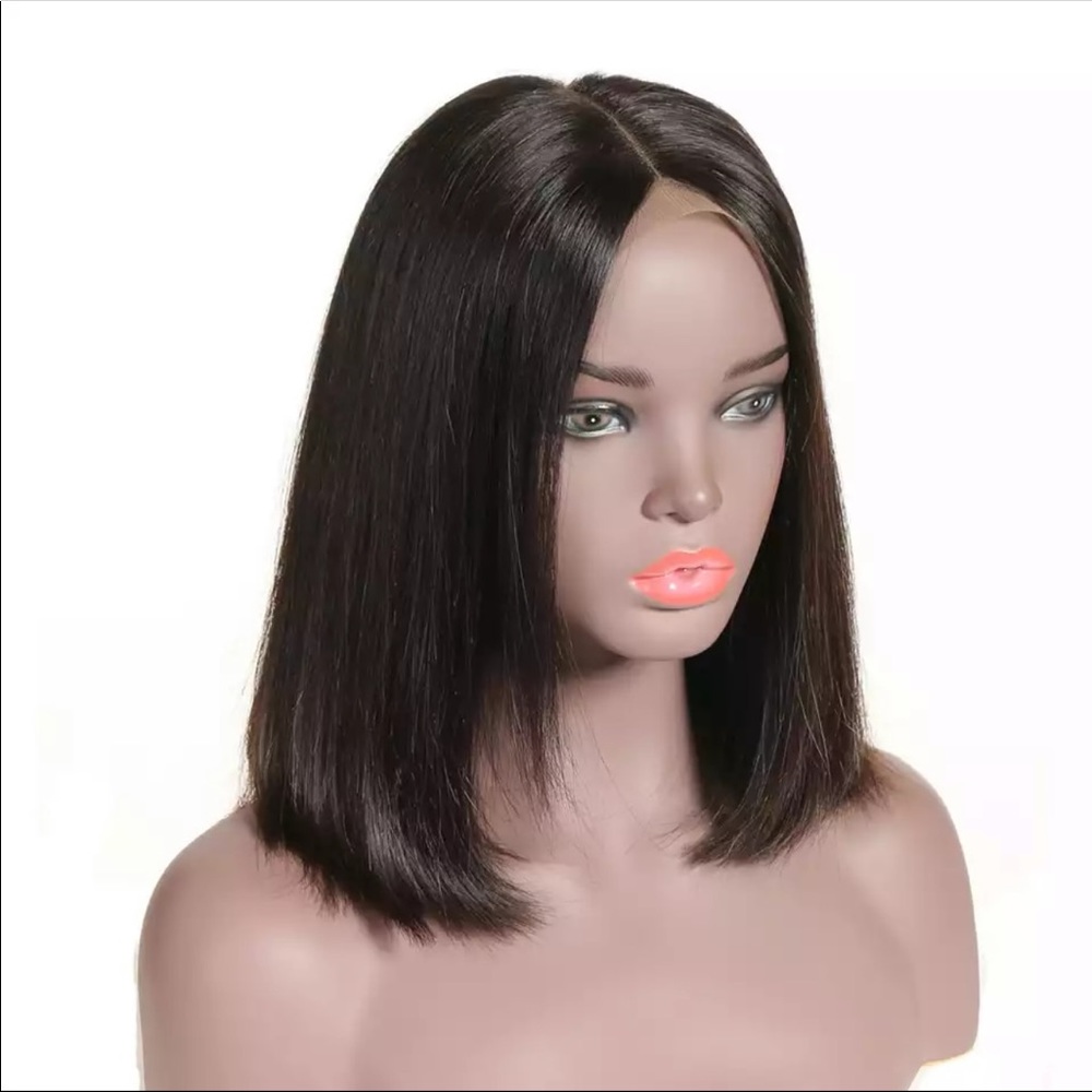 180 density lace front bob wig